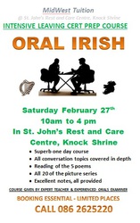 ORAL IRISH INTENSIVE ONE DAY COURSE FOR LEAVING CERT